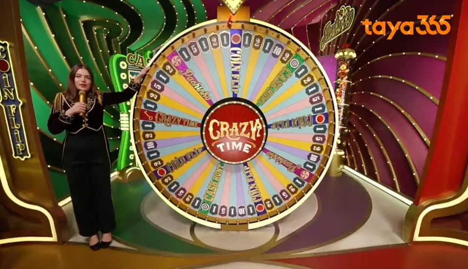 Crazy Time game for real money at Taya365 Casino