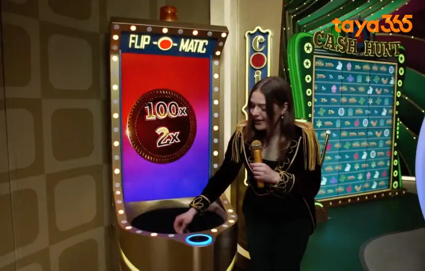 Crazy Time live dealer game at Taya365 Casino