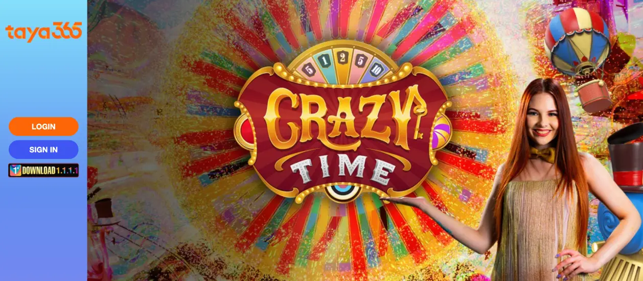 Crazy Time game at Taya365 Casino